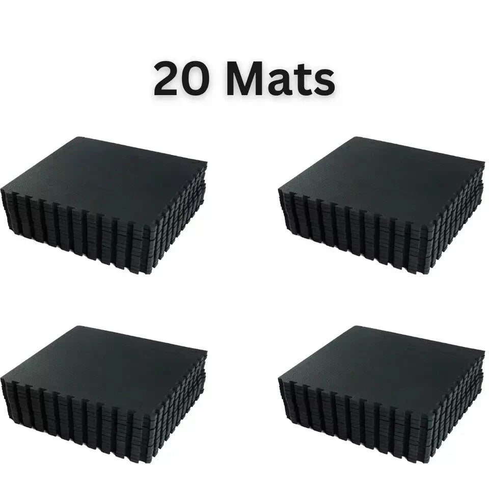 Yoga Tiles Mat Gym Thick Flooring Interlocking Floor Mats Soft Foam 60x60cm
