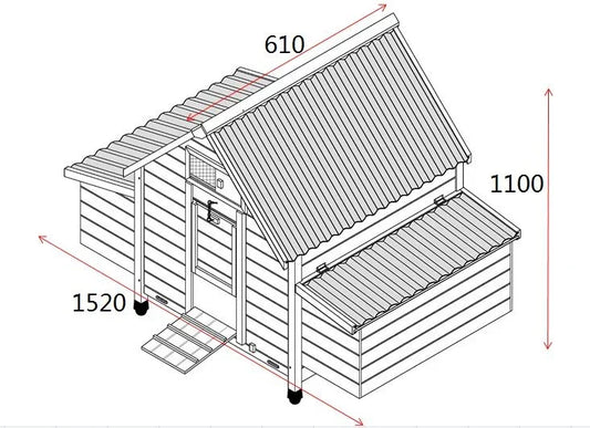 CHICKEN COOP RUN HEN HOUSE POULTRY ARK HOME NEST BOX COOPS RABBIT HUTCH PLASTIC