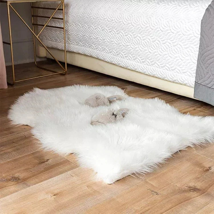 Large Faux Fur Sheepskin Rug Fluffy Mat Room Sofa Hairy Mat Shaggy Floor Carpet