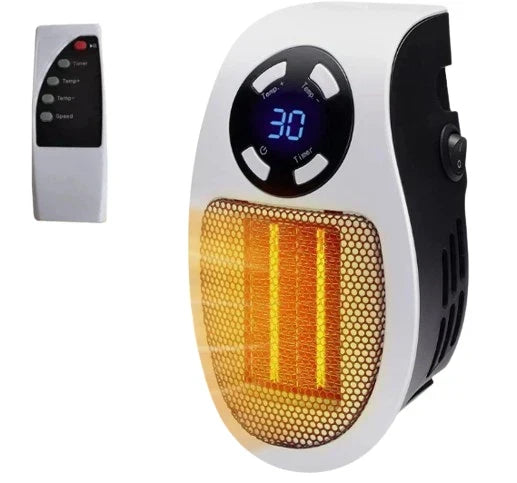 500W Mini Ceramic Wall Heater Room Radiator Warmer with Remote