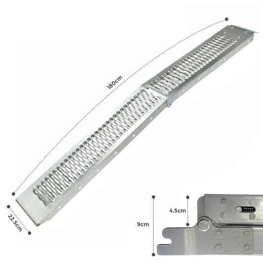 2x Large 180cm foldable loading ramp up to 400 kg load Capacity