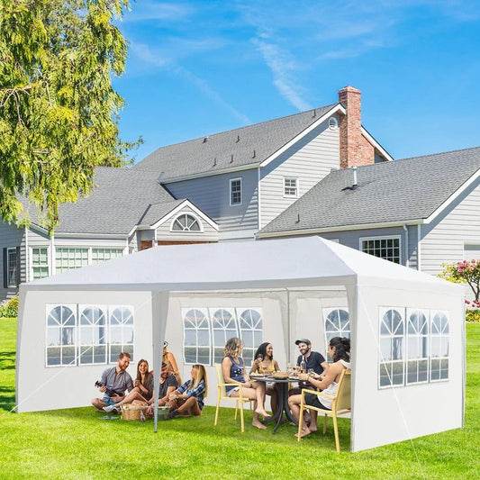 3x6M Gazebo Marquee Party Tent With Sides Waterproof Garden Patio Outdoor Canopy