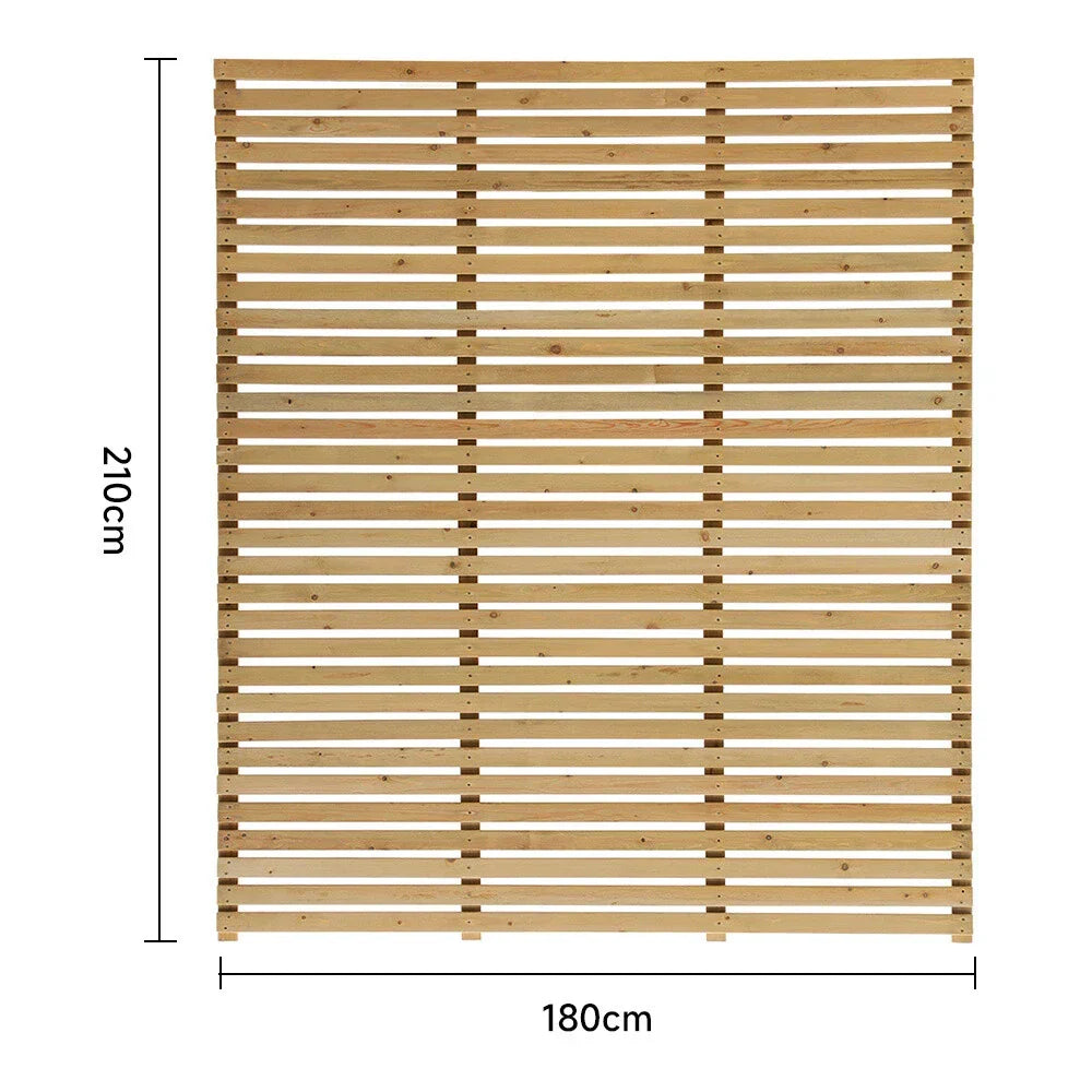 6ft Contemporary Slatted Rough Sawn Treated Fence Panel