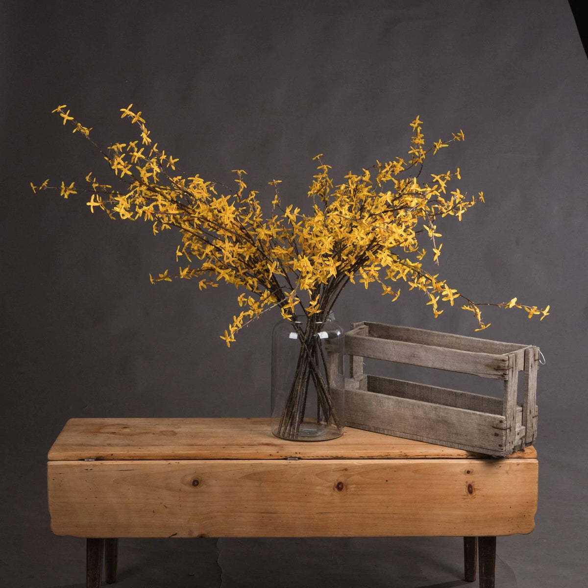 Forsythia Spray 84cm Yellow x 9 Sub-stems on 3 Stems Pack of 3