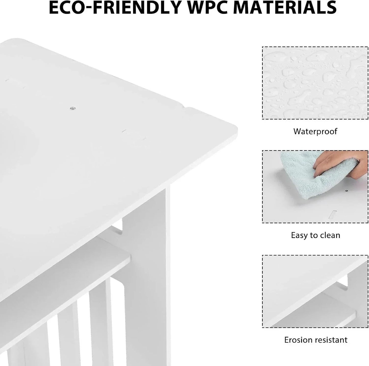 White Small Bedside Table Nightstand Tea Coffee Table Nightstand Storage Shelf