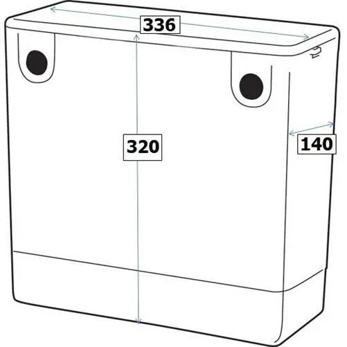 500mm Bathroom Toilet Soft Close Seat Back To Wall Cistern Furniture Unit White