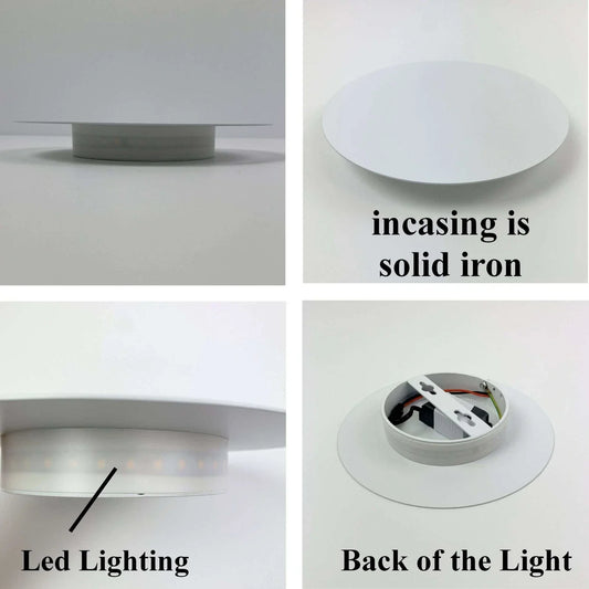 Modern White Metal Circle Round Led Wall Light 7W / 10W