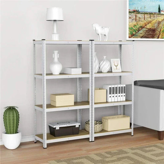 4 Tier Racking Shelf 180x90x45cm Heavy Duty Garage Shelving Storage Shelves Unit
