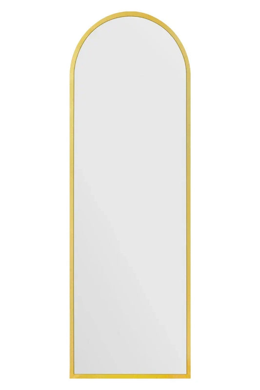 The Arcus New Extra Large Gold Framed Arched Mirror - 71" X 24" 180 x 60cm
