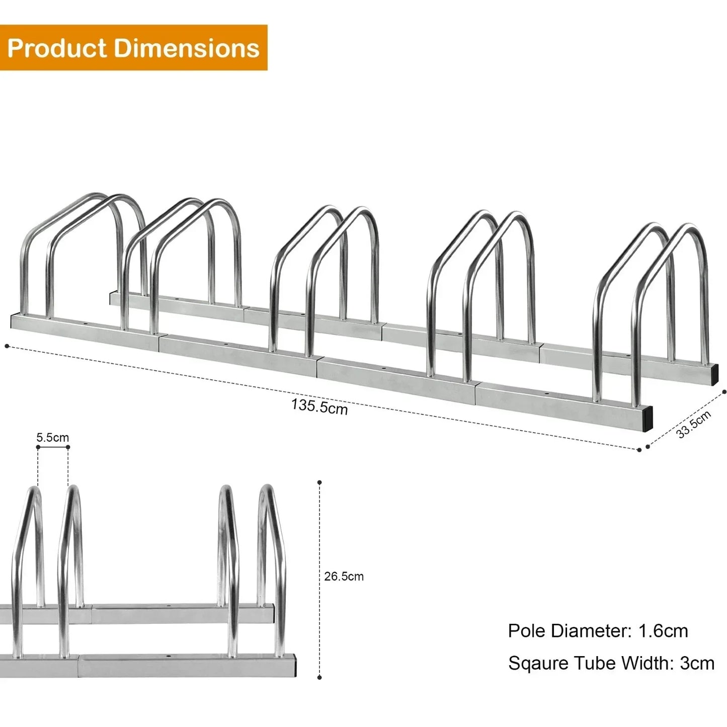 BIKE STAND RACK FOR BICYCLE PARKING STAND FLOOR WALL MOUNT INDOOR OUTDOOR NEW