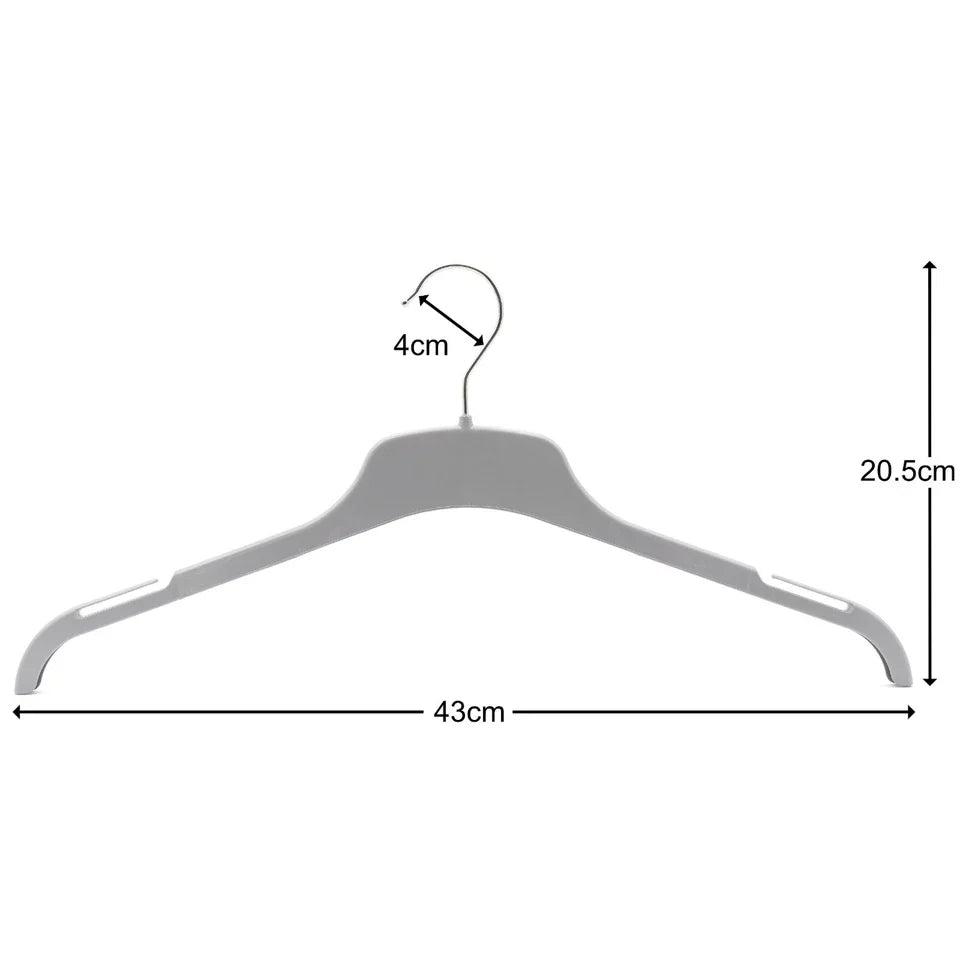 Strong Plastic Coat Clothes Hangers for Tops, Shirts, Dresses