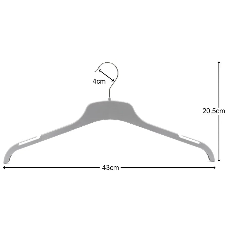 Strong Plastic Coat Clothes Hangers for Tops, Shirts, Dresses
