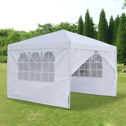 3x3M Heavy Duty Gazebo Marquee Popup Water- proof Garden Party Tent 4 WallSides