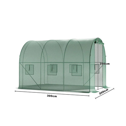 Walk-in Greenhouse Galvanised Frame Polly Tunnel Patio Garden Outdoor Polytunnel