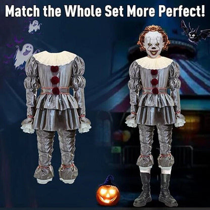 Adult Pennywise Clown Costume Halloween Cosplay Suit Outfit Fancy ( Dress Only)
