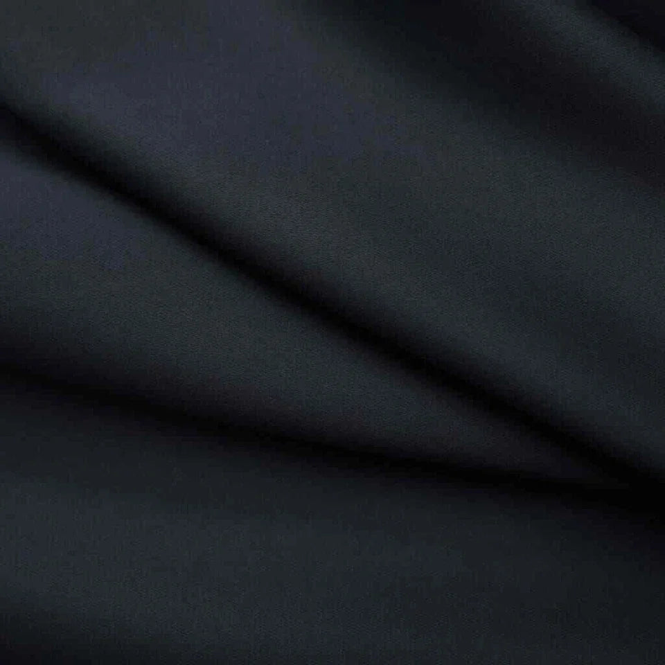 Blackout Curtain with Hooks Blind Drapery Window Covering ( Black)