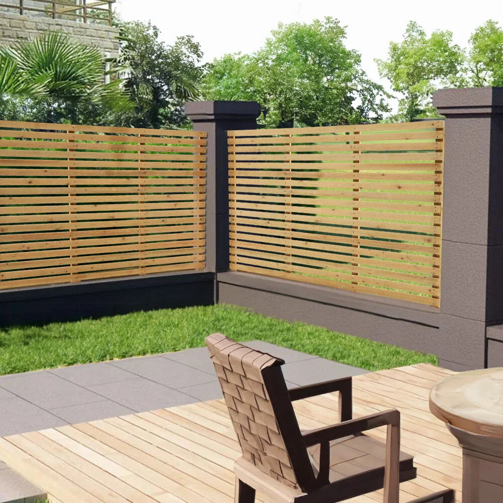 6ft Contemporary Slatted Rough Sawn Treated Fence Panel