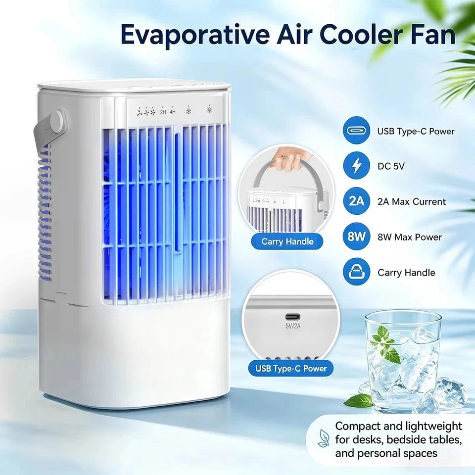 10L Portable Cooler Air Conditioning Unit Fan Humidifier With Remote Control UK