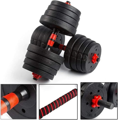 30kg Dumbbells Barbell Set with Connecting Rod