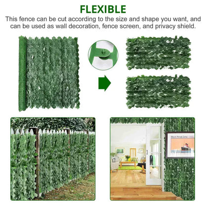 3M Artificial Garden Fence Hedge Ivy Leaf Wall Privacy Balcony Screening Trellis