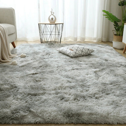 120x170cm Silver Grey fluffy rug