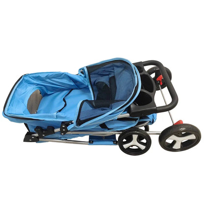 Pet Stroller Dog Cat Puppy Pram Pushchair Travel Cart Jogging Buggy Carrier