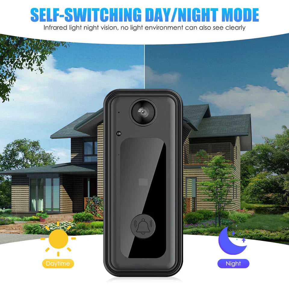 Wireless WiFi Smart Video Doorbell Phone Security Camera Door Ring Intercom Bell