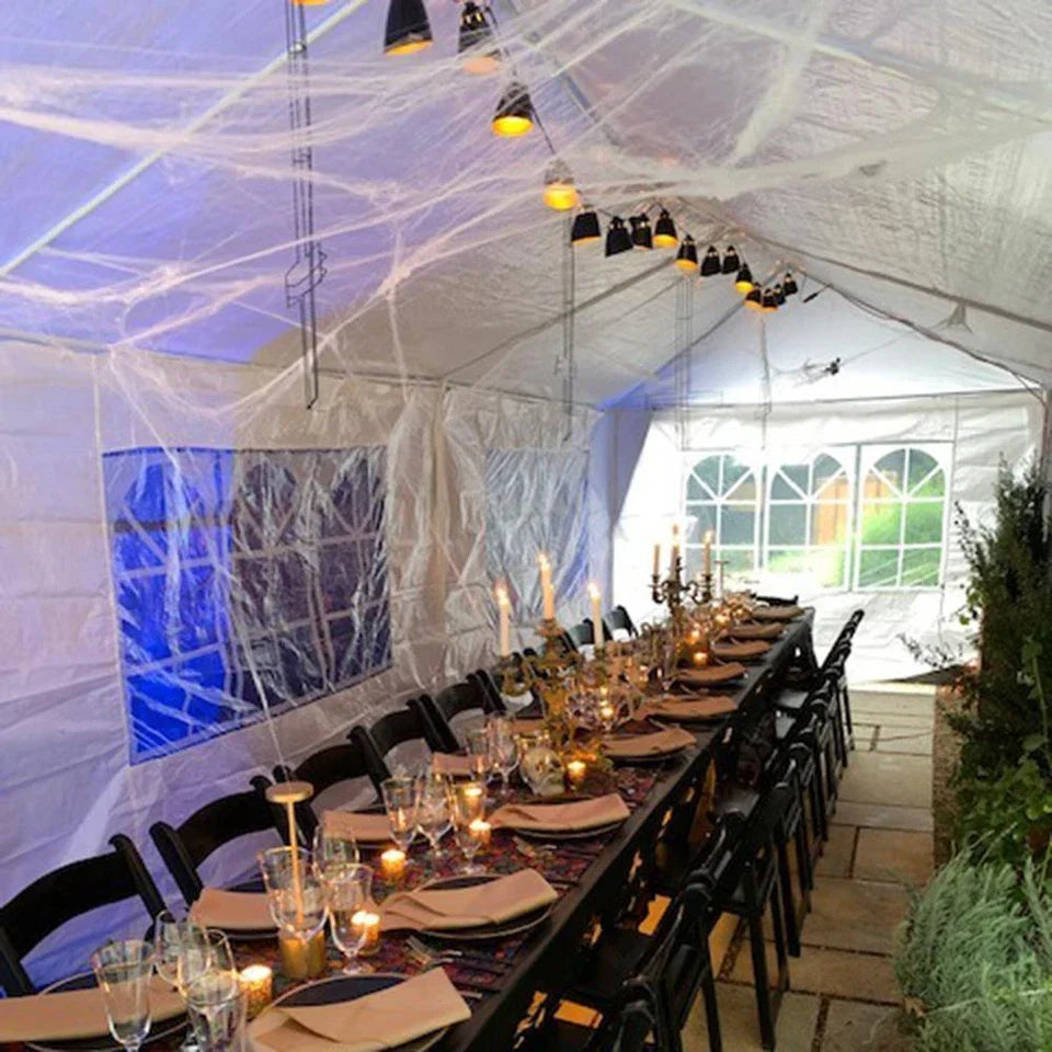 3x6M Gazebo Marquee Party Tent With 6 Sides Garden Patio Outdoor Canopy White UK