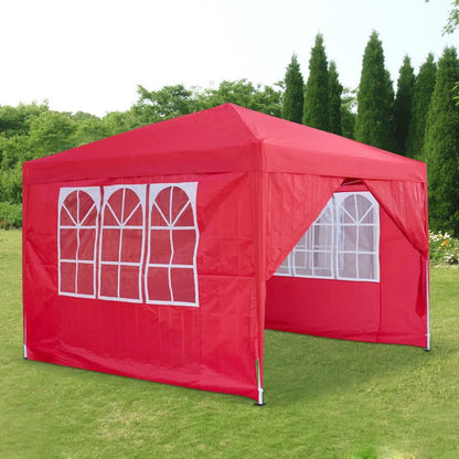 3x3M Heavy Duty Gazebo Marquee Popup Water- proof Garden Party Tent 4 WallSides