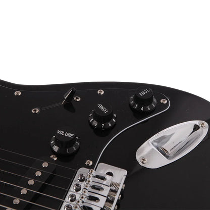 Glarry GST Electric Guitar W/ Pickguard 3 Single Pickup Bag Strap Wire Plectrum