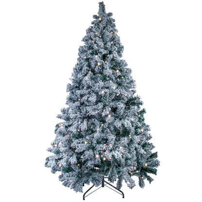 5/6FT Snow Flocked Christmas Tree Bushy Branch Xmas Home Decoration In&Outdoor