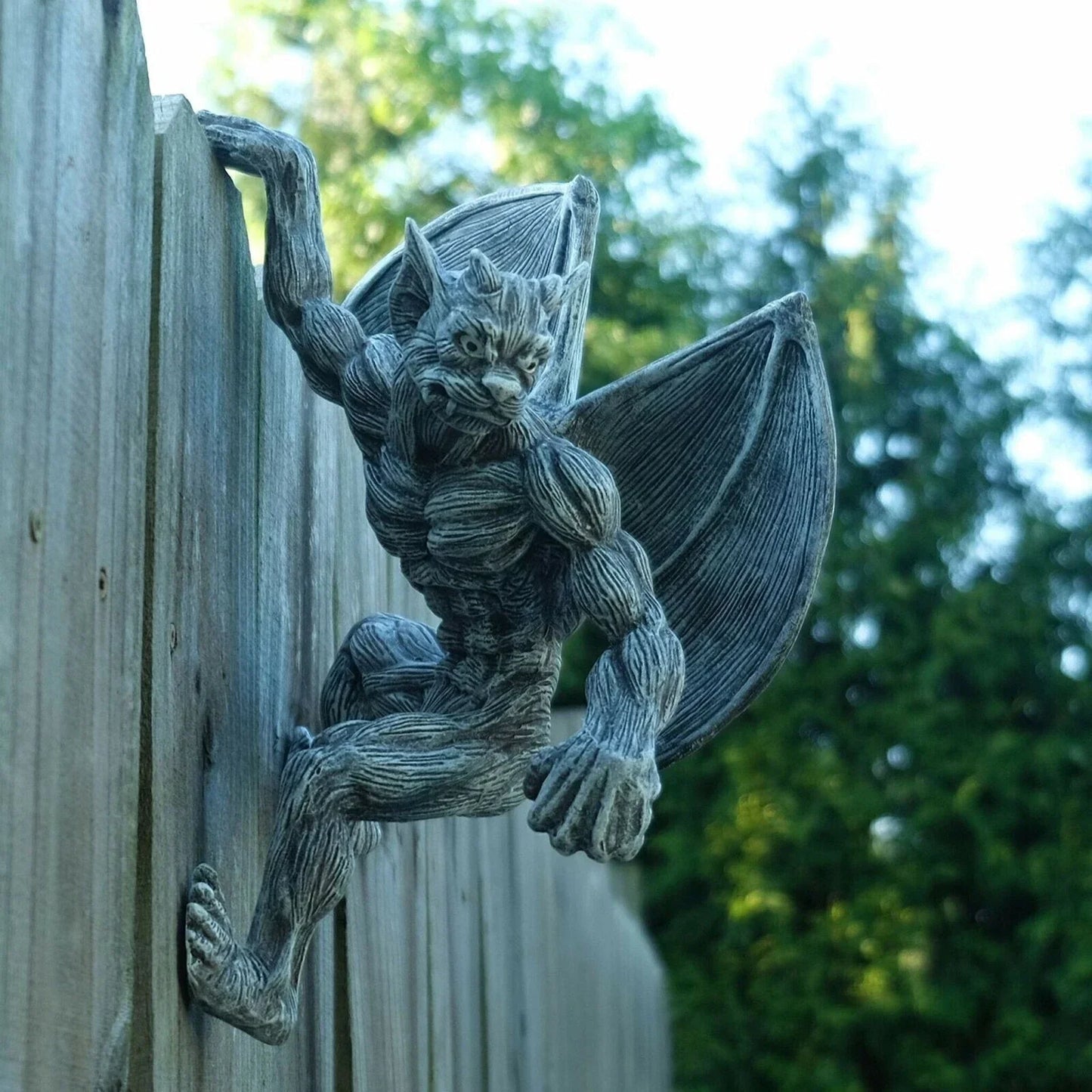 Home Wall Art Hanging Resin Gargoyle Garden Adornment Ornaments Outdoor Decor UK