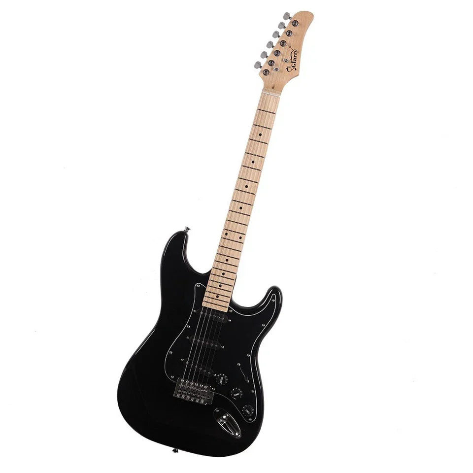 Glarry GST Electric Guitar W/ Pickguard 3 Single Pickup Bag Strap Wire Plectrum