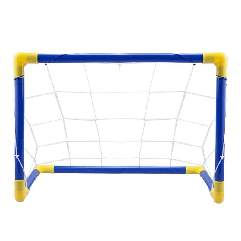 2 x Childrens Football Soccer Goals, Ball, Pump Posts & Nets Indoor Outdoor Set