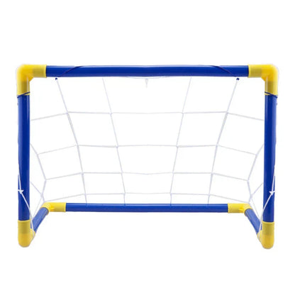 2 x Childrens Football Soccer Goals, Ball, Pump Posts & Nets Indoor Outdoor Set