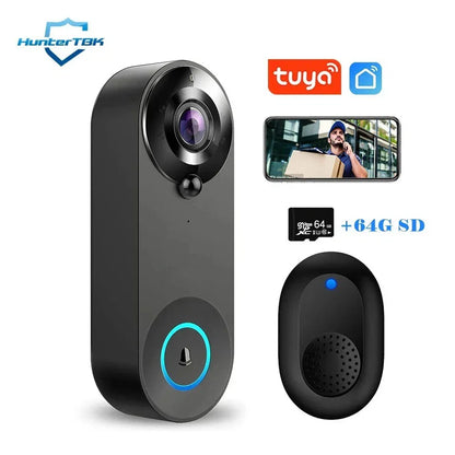 1080P Wireless Video Doorbell with Two - Way Audio Motion Detect & Night Vision HD