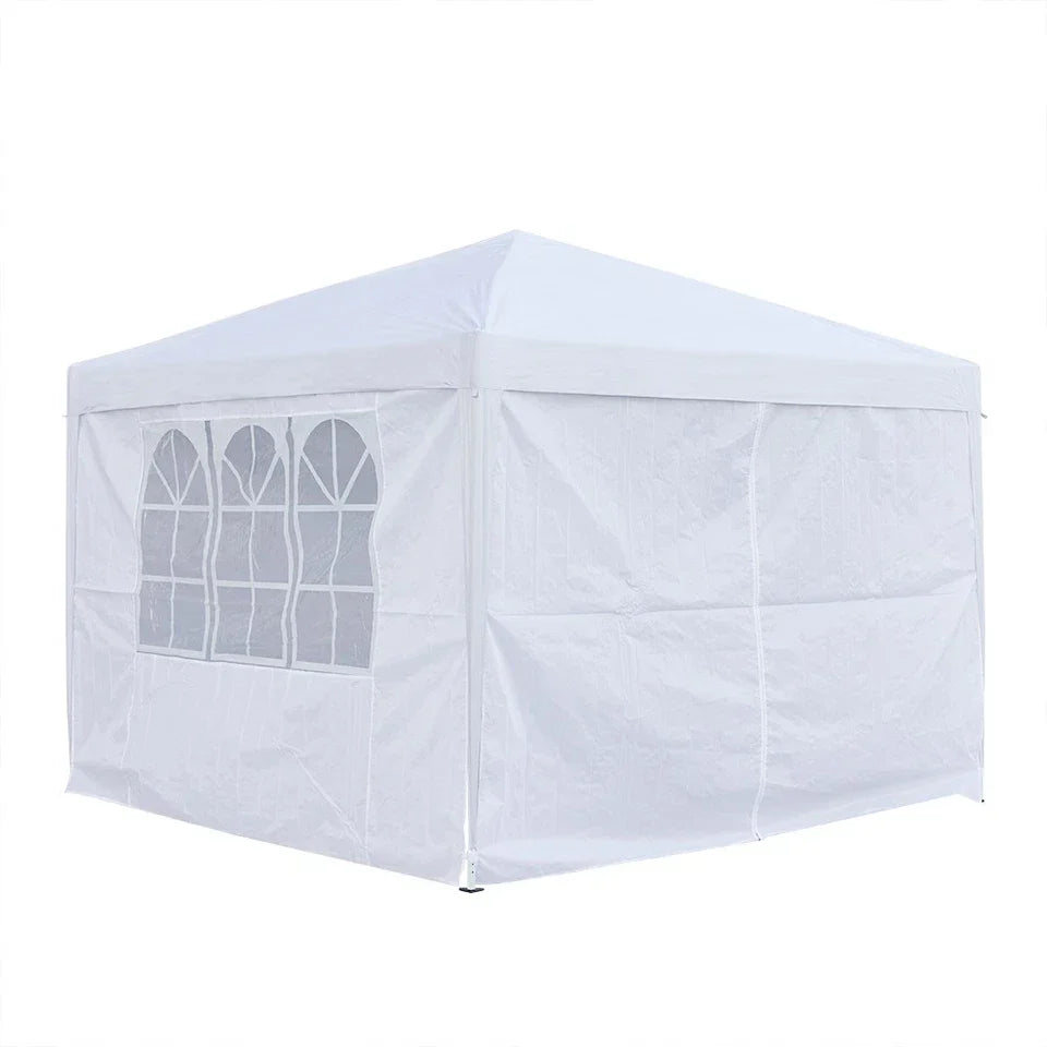3x3M Heavy Duty Gazebo Marquee Popup Water- proof Garden Party Tent 4 WallSides