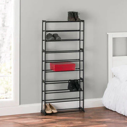 10 Tier Shoe Rack Stand Footwear Organiser Storage Metal Shelf 30 Pairs Unit