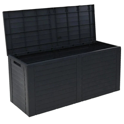 240L Large Outdoor Storage Box Garden Patio Plastic Chest Lid Container