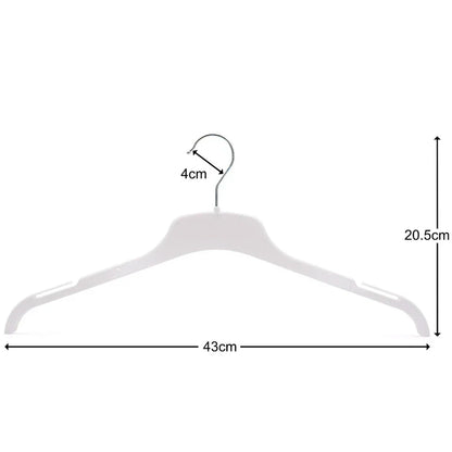Strong Plastic Coat Clothes Hangers for Tops, Shirts, Dresses