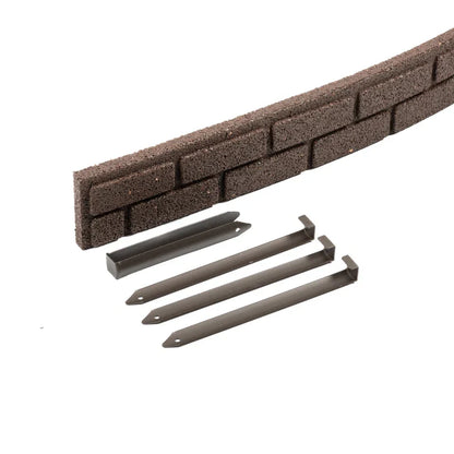 Garden Lawn Edging Flexible Flower Bed Border Wall Eco Recycled Rubber 'EZ' NEW