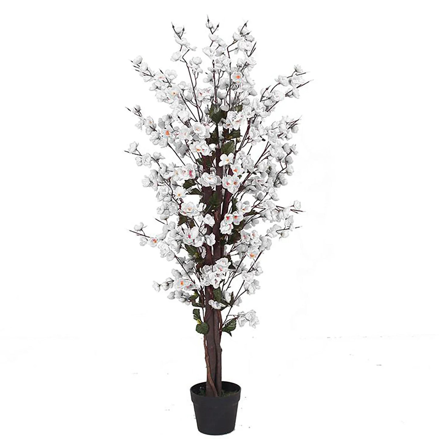 Artificial Blossom Tree Pink/White 120cm 4ft Realistic Faux House Plant Fully Potted