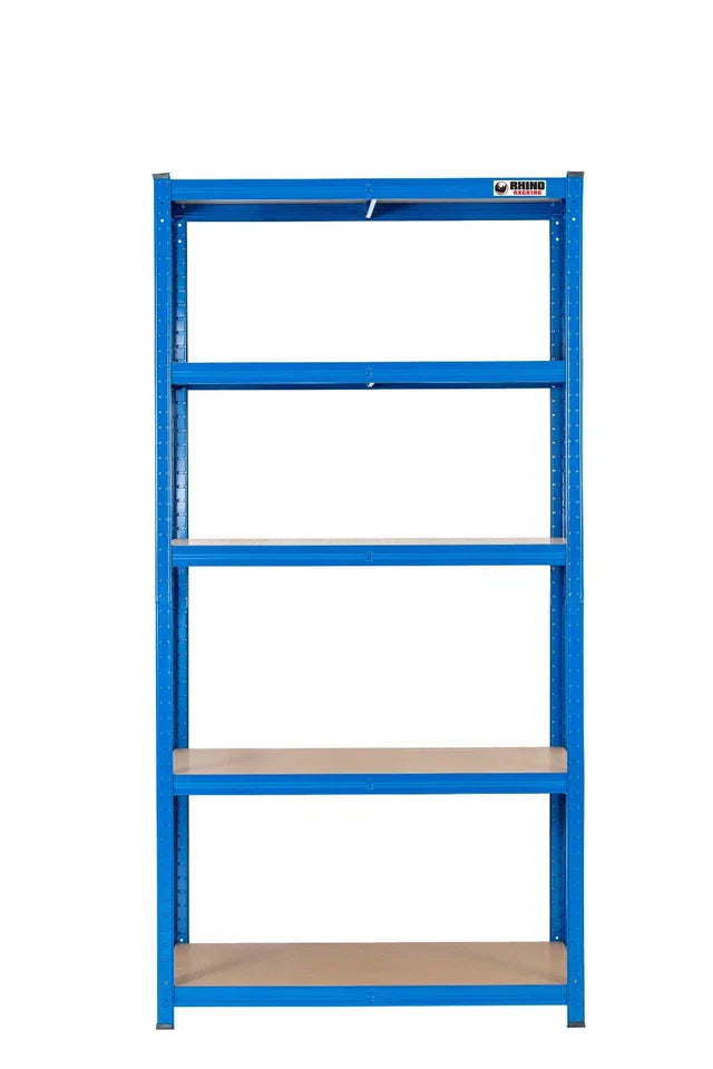 5 Tier Blue Metal Garage Shelving Unit 1000kg 180 x 90 x 60cm
