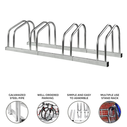 BIKE STAND RACK FOR BICYCLE PARKING STAND FLOOR WALL MOUNT INDOOR OUTDOOR NEW
