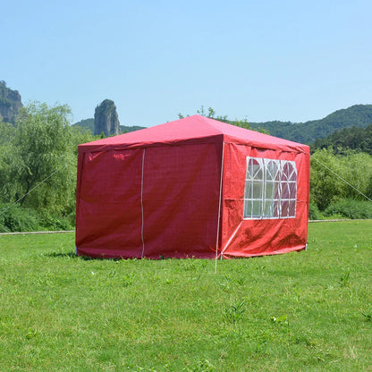 3x3m Waterproof Garden Outdoor PE Gazebo Marquee Canopy Party Tent
