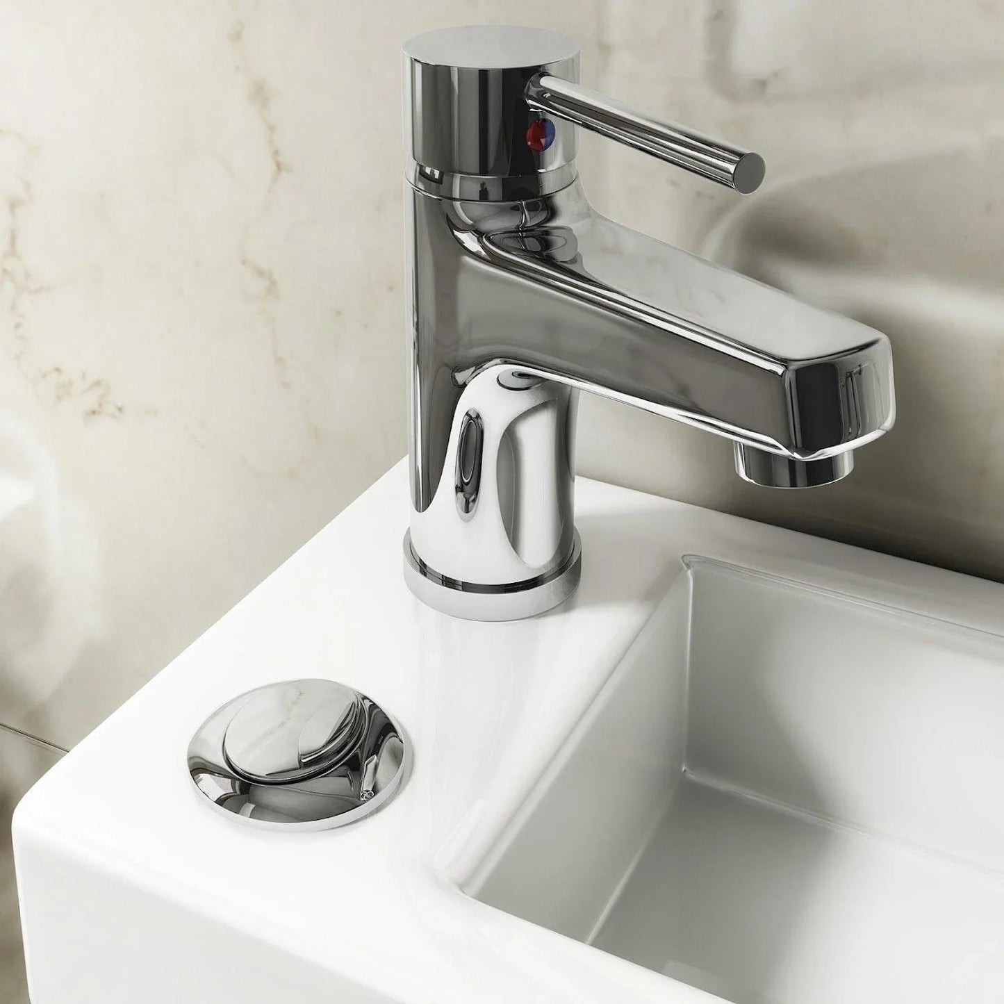 2 in 1 Close Coupled Toilet With Sink On Top Combo Space Saving Cloakroom Unit