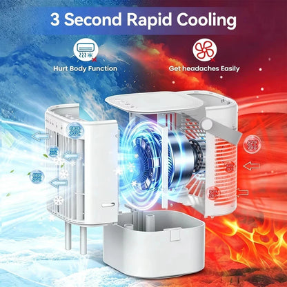10L Portable Cooler Air Conditioning Unit Fan Humidifier With Remote Control UK