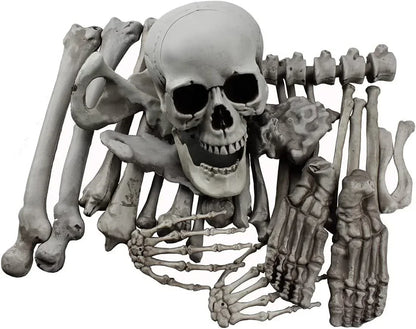 28PCS Bag of Bones Human Skull Skeleton Halloween Scary Pirate Party Decoration