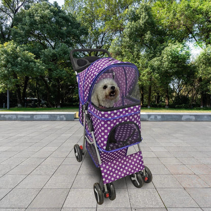 Pet Stroller Dog Cat Puppy Pram Pushchair Travel Cart Jogging Buggy Carrier
