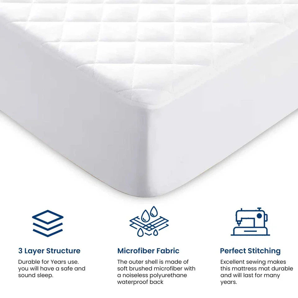 Extra Deep Quilted Water proof Mattress Protector Fitted Bed Cover